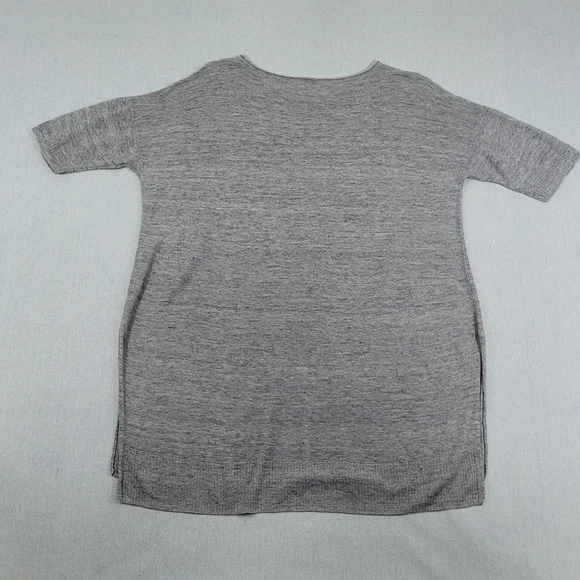 Eileen Fisher Womens Size Large 100% Linen Taupe Loose Knit Tunic Dolman Sleeve - Picture 7 of 10